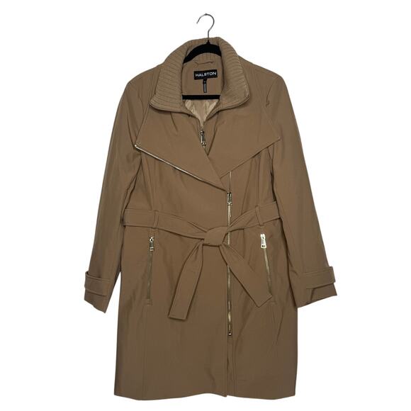 NWOT Halston Zip Trench Coat | Neutral Trench Coat - Picture 1 of 4